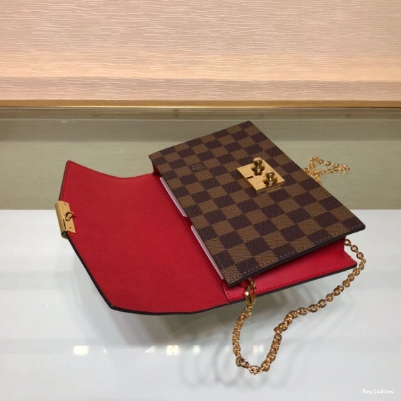 Fake Louis Bags VUITTON LOUIS CHAIN CROISETTE WALLET 0723